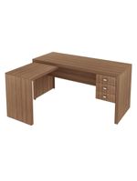 Mesa Escritório De Canto Multimóveis Vcr25016 Amêndoa