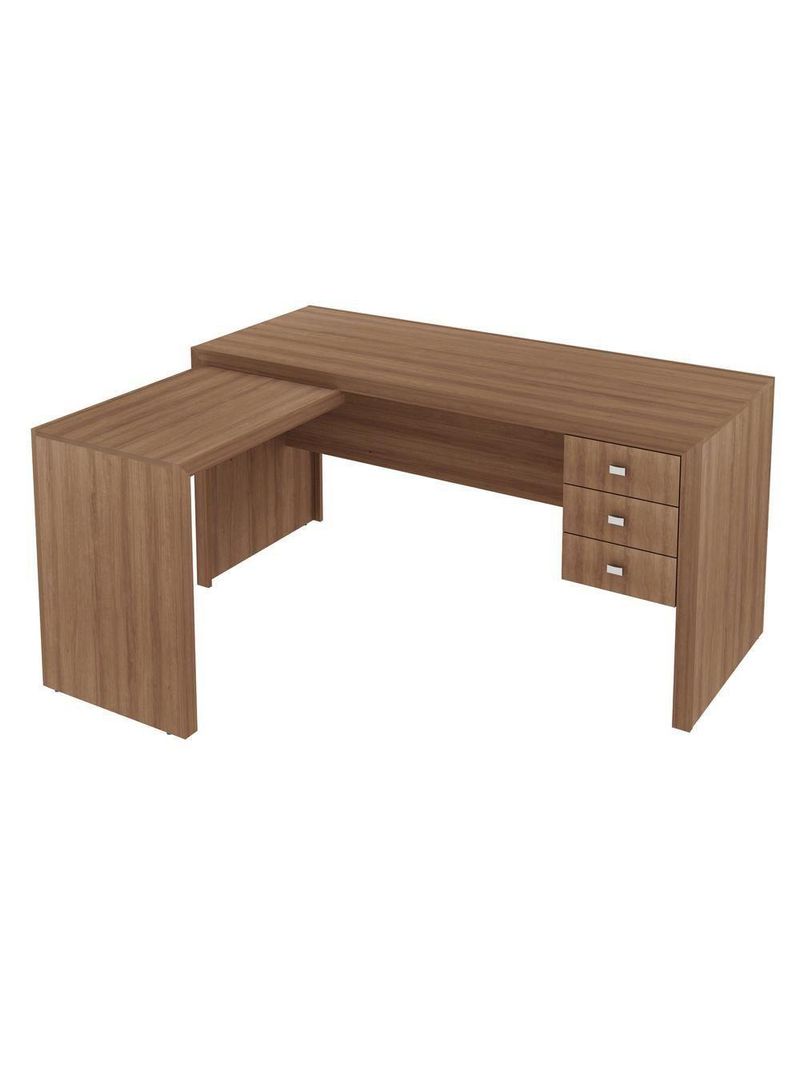Mesa Escritório De Canto Multimóveis Vcr25016 Amêndoa