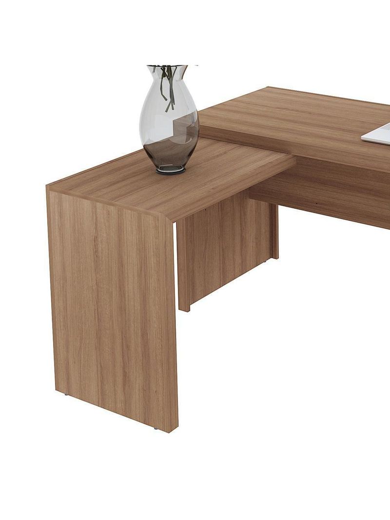 Mesa Escritório De Canto Multimóveis Vcr25016 Amêndoa