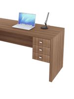 Mesa Escritório De Canto Multimóveis Vcr25016 Amêndoa