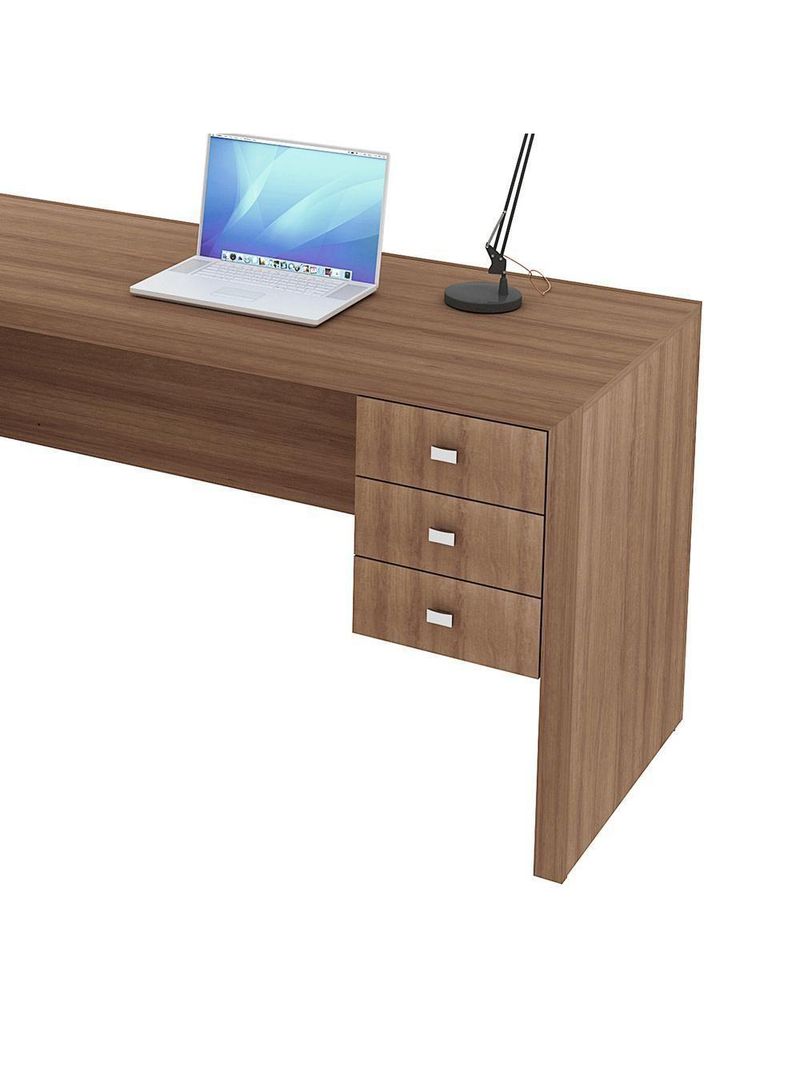 Mesa Escritório De Canto Multimóveis Vcr25016 Amêndoa