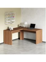 Mesa Escritório De Canto Multimóveis Vcr25024 Amêndoa