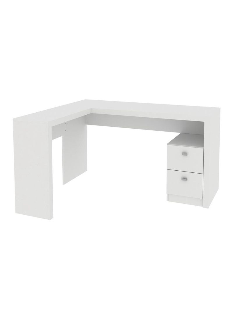 Mesa Escritório De Canto Com 2 Gavetas Multimóveis Vcr25032
