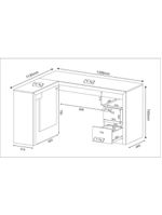 Mesa Escritório De Canto Com 2 Gavetas Multimóveis Vcr25032