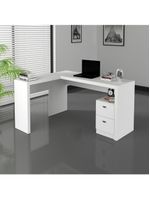 Mesa Escritório De Canto Com 2 Gavetas Multimóveis Vcr25032