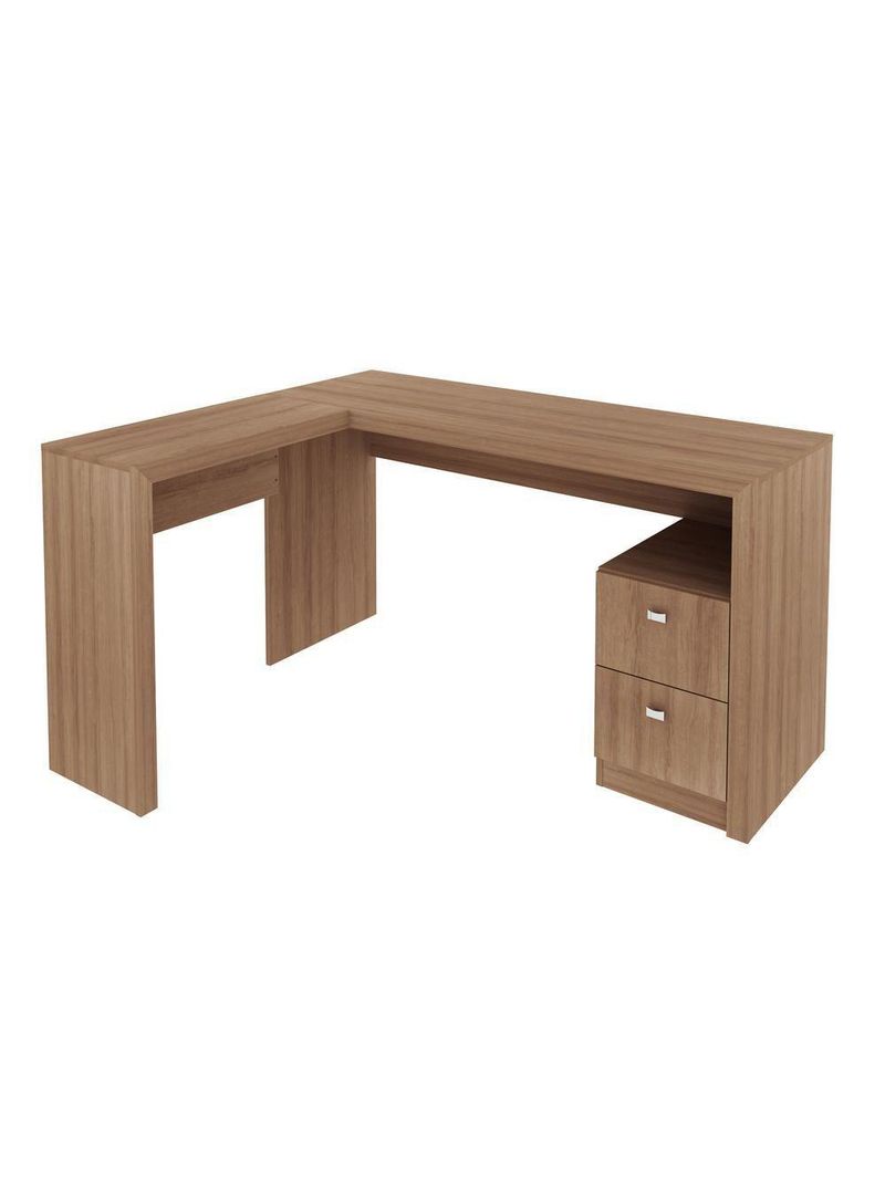 Mesa Escritório De Canto Com 2 Gavetas Multimóveis Vcr25032