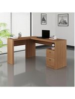 Mesa Escritório De Canto Com 2 Gavetas Multimóveis Vcr25032