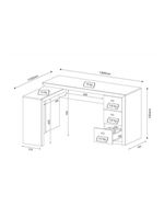 Mesa Escritório De Canto Multimóveis Vcr25011 Nogal