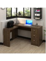 Mesa Escritório De Canto Multimóveis Vcr25011 Nogal