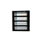 Gaveteiro de Mesa 4 Gavetas Pequeno Organizador BPA Free Modular para Escritório Preto