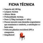 Kit 4 Cadeiras Bistrô Estrutura em Plástico e Alumínio Assento Confortável Empilhável para Bar Sala