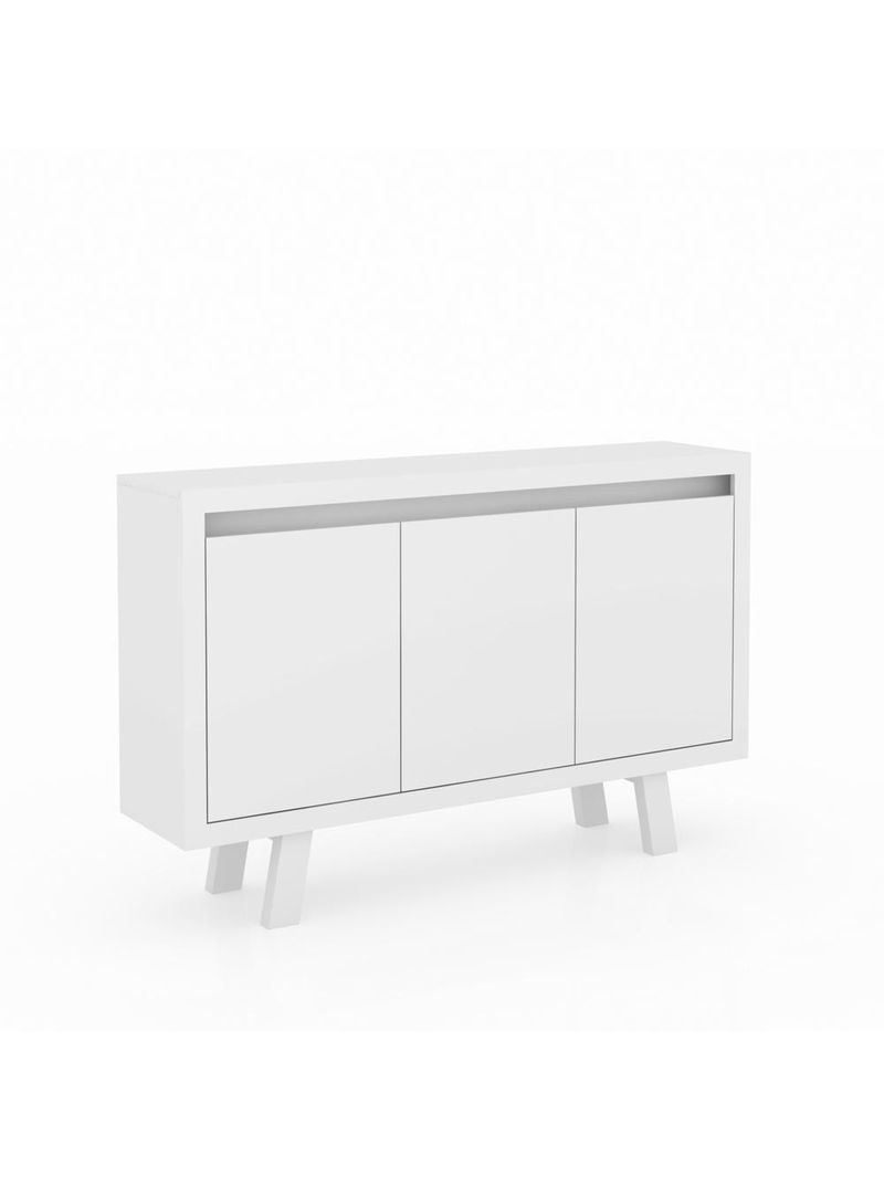 Balcão Escritório Com 3 Portas Multimóveis Vcr25028 Branco