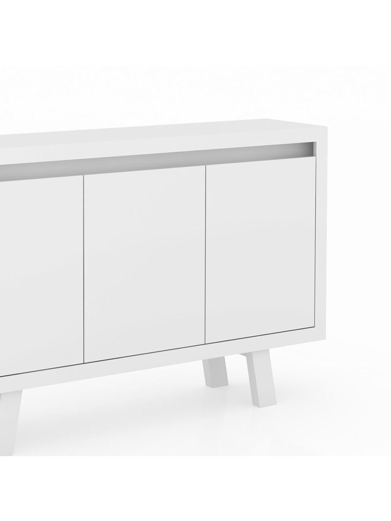 Balcão Escritório Com 3 Portas Multimóveis Vcr25028 Branco