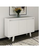 Balcão Escritório Com 3 Portas Multimóveis Vcr25028 Branco