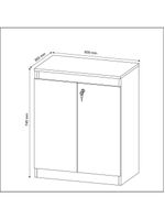 Balcão Escritório Com Chave Multimóveis Vcr25046 Branco