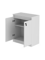 Balcão Escritório Com Chave Multimóveis Vcr25046 Branco