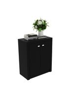 Balcão Escritório Com 2 Portas Multimóveis Vcr25013 Preto