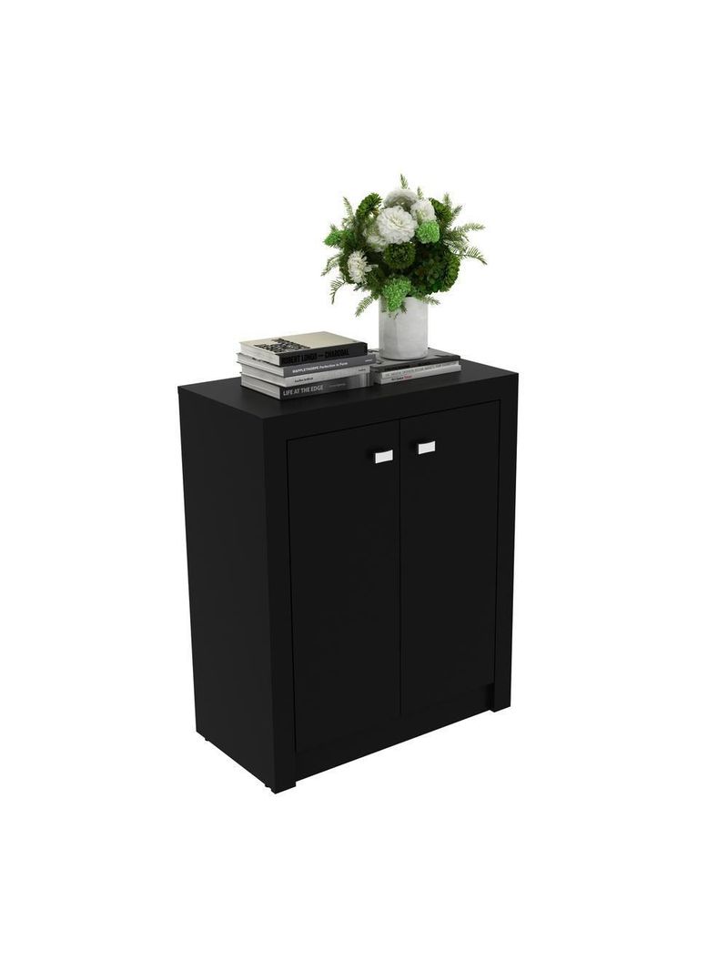 Balcão Escritório Com 2 Portas Multimóveis Vcr25013 Preto