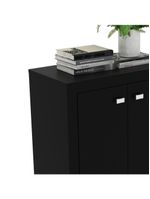 Balcão Escritório Com 2 Portas Multimóveis Vcr25013 Preto
