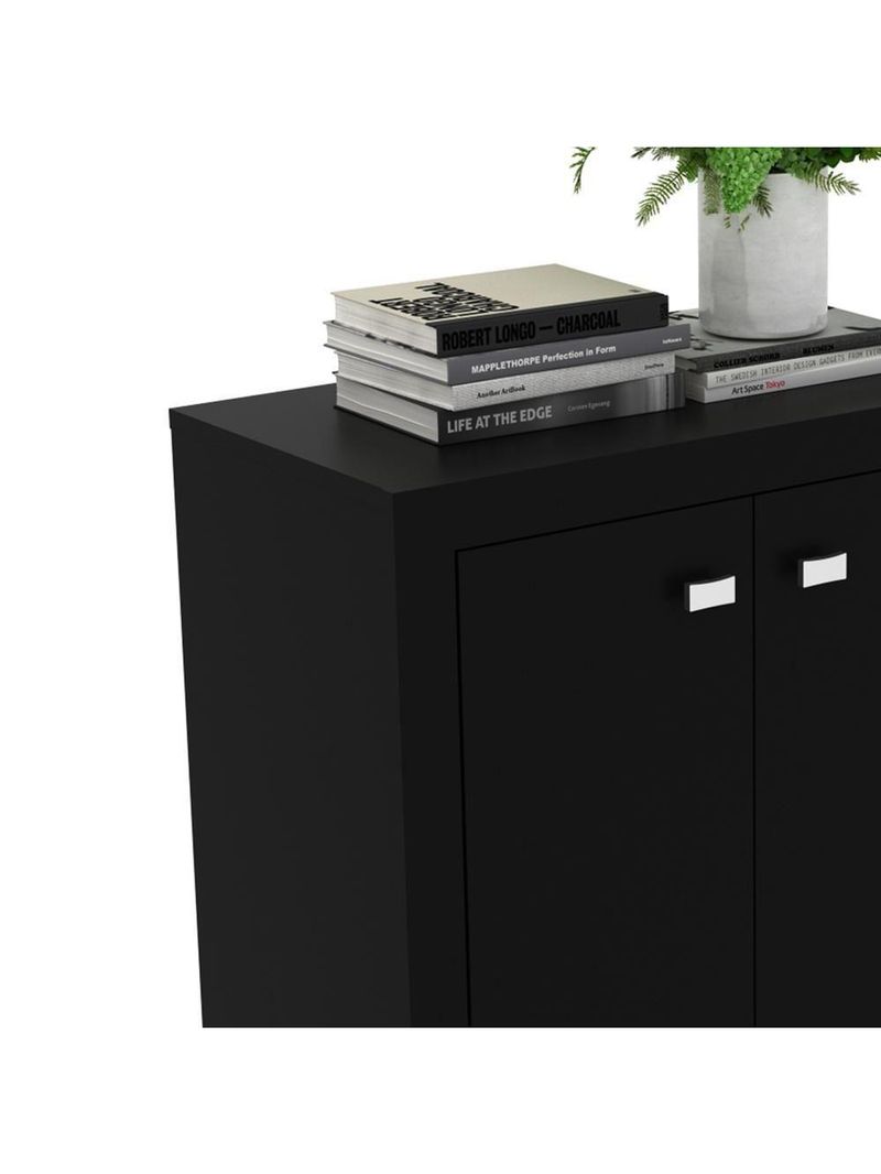 Balcão Escritório Com 2 Portas Multimóveis Vcr25013 Preto
