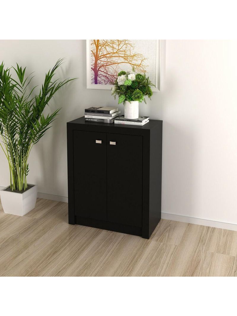 Balcão Escritório Com 2 Portas Multimóveis Vcr25013 Preto