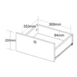 Balcão Para Escritório Lugano 1 Porta 3 Gavetas Olmo/branco Artany