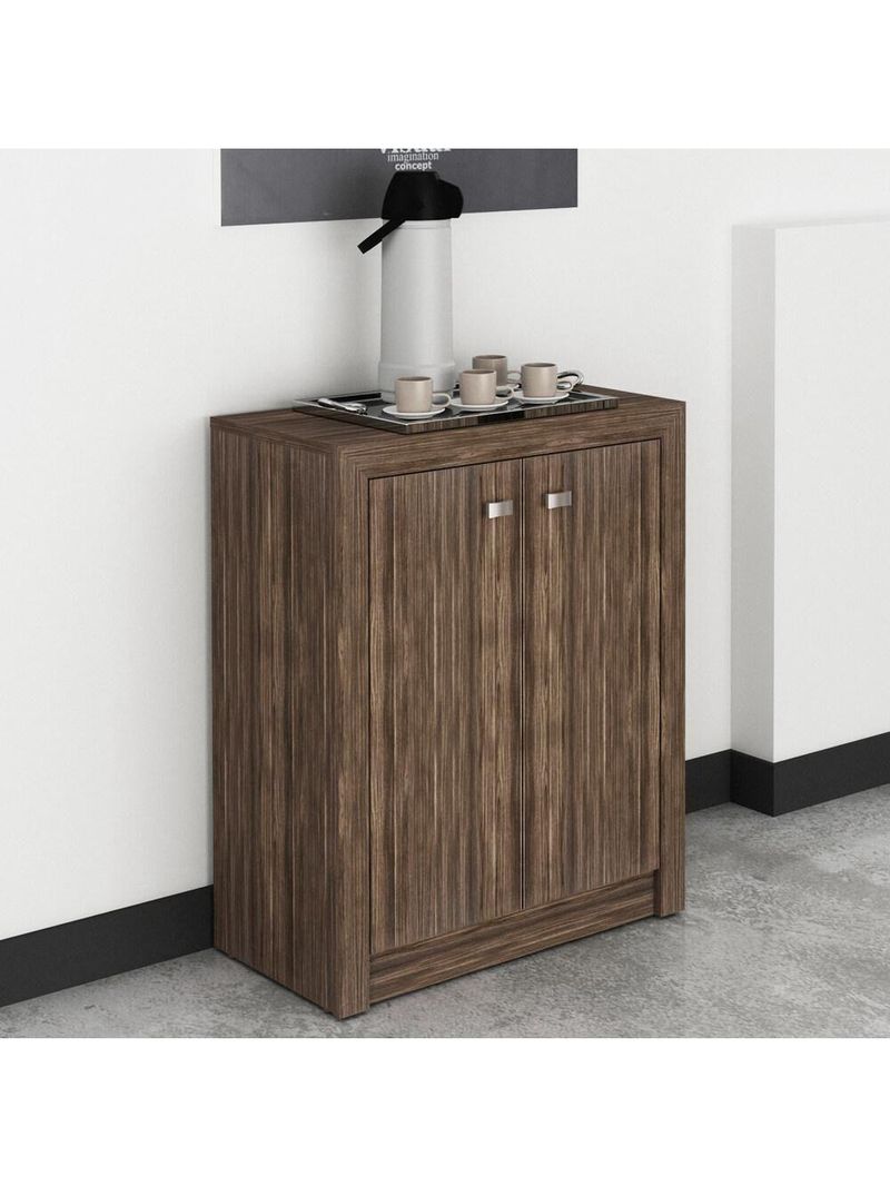 Balcão Escritório Com 2 Portas Multimóveis Vcr25013 Nogal