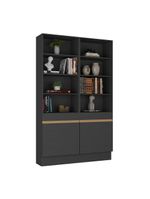Armário/estante 2 Portas Multimóveis Mp7000 Preto/dourado