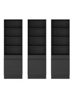 Armário/estante Escritório 3 Portas Multimóveis Mp7001 Preto Preto