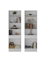 Armário/estante Escritório 2 Portas Multimóveis Mp7000 Branco/preto Branco/preto