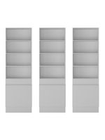 Armário/estante Escritório 3 Portas Multimóveis Mp7001 Branco Branco