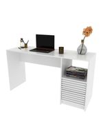 Escrivaninha-mesa Escritório 135,8cm 2 Gavetas E Nicho Multimóveis Cr25262 Branco Branco