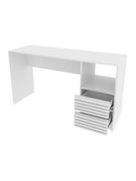 Escrivaninha-mesa Escritório 135,8cm 2 Gavetas E Nicho Multimóveis Cr25262 Branco Branco