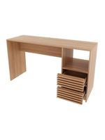 Escrivaninha-mesa Escritório 135,8cm 2 Gavetas Nicho Multimóveis Cr25262 Amêndoa