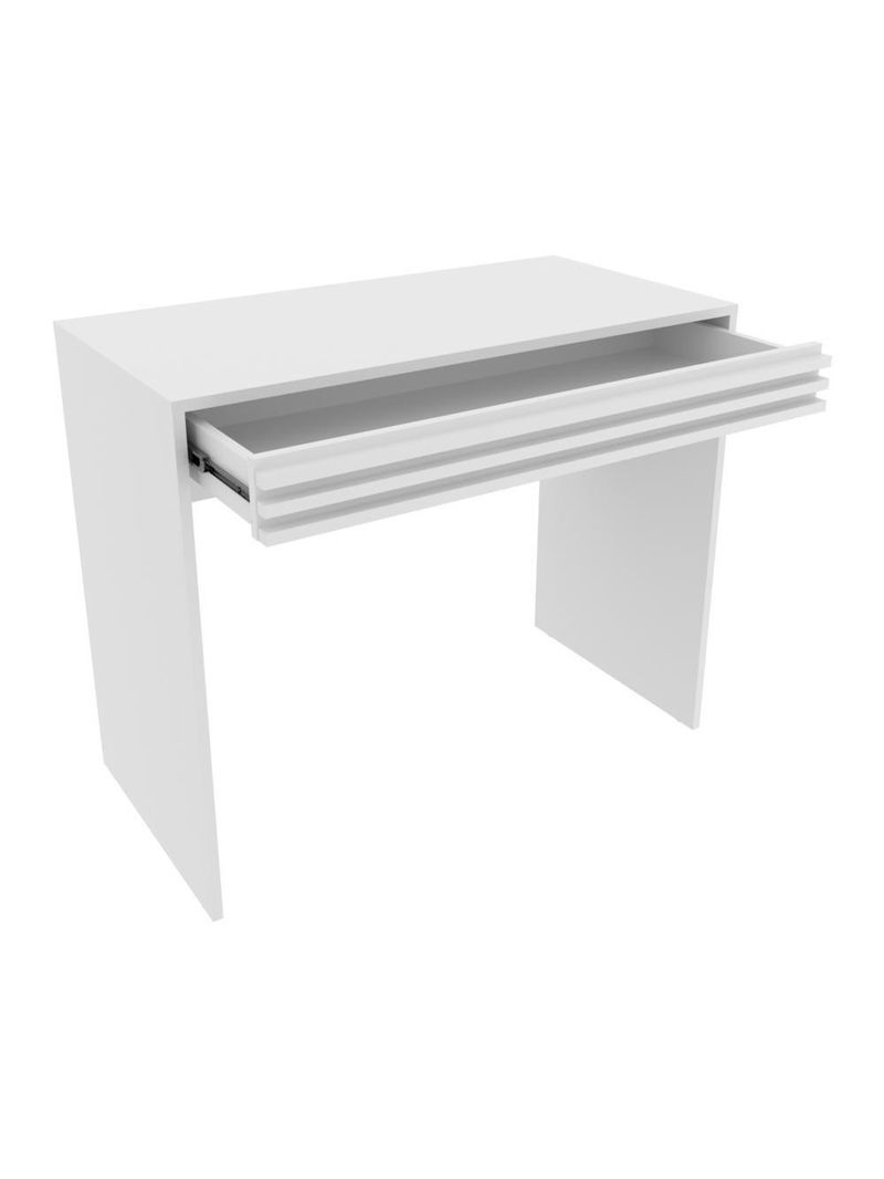 Escrivaninha-mesa Escritório 90cm Com 1 Gaveta Multimóveis Cr25261 Branco Branco