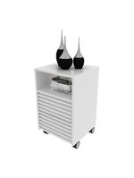 Gaveteiro Escritório Com 2 Gavetas 1 Nicho E Rodízios Multimóveis Cr25254 Branco Branco