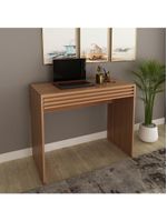Escrivaninha-mesa Escritório 90cm Com 1 Gaveta Multimóveis Cr25261 Amêndoa Amêndoa