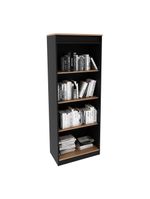Estante Escritório 60 Cm Multimóveis Cr25047 Amêndoa-preto