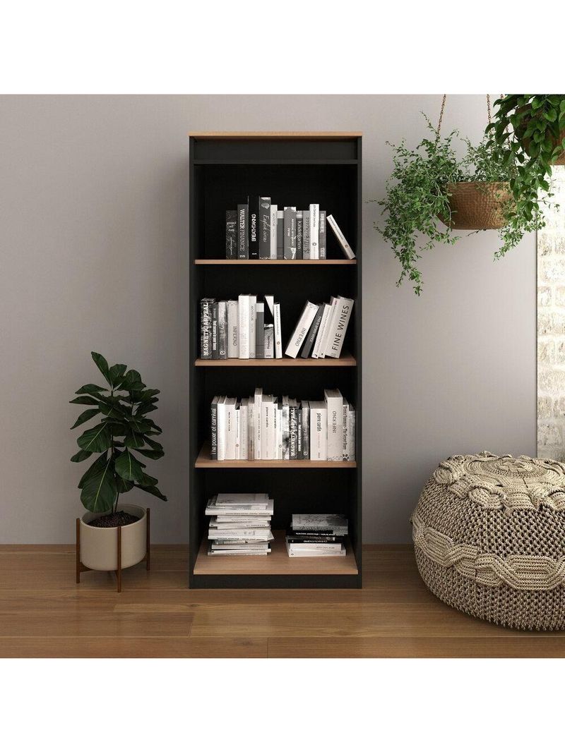 Estante Escritório 60 Cm Multimóveis Cr25047 Amêndoa-preto