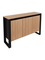 Balcão Escritório C/ 3 Prt Multimóveis Cr25044 Amêndoa-preto