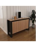 Balcão Escritório C/ 3 Prt Multimóveis Cr25044 Amêndoa-preto