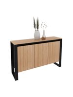 Balcão Escritório C/ 3 Prt Multimóveis Cr25044 Amêndoa-preto