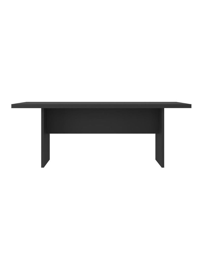 Mesa De Escritório 200cm Para Reunião Com Tampo 30mm Multimóveis CR25281 Preto