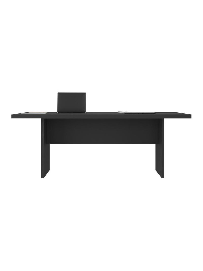 Mesa De Escritório 200cm Para Reunião Com Tampo 30mm Multimóveis CR25281 Preto