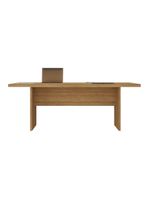 Mesa De Escritório 200cm Para Reunião Com Tampo 30mm Multimóveis CR25281 Amêndoa