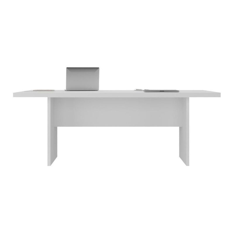 Mesa De Escritório 200cm Para Reunião Com Tampo 30mm Multimóveis CR25281 Branco