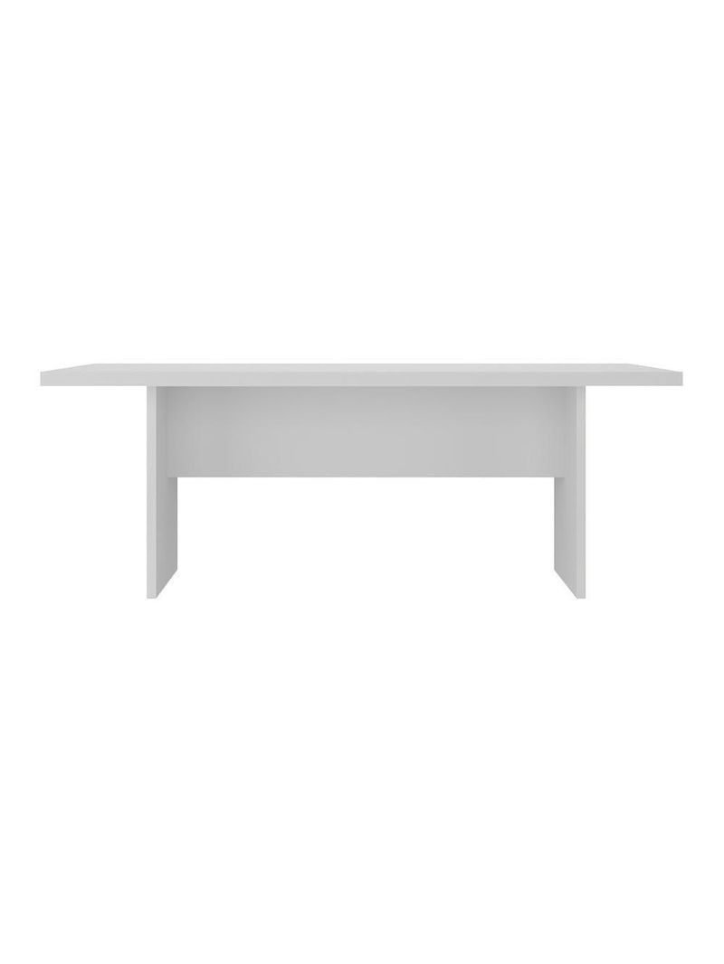 Mesa De Escritório 200cm Para Reunião Com Tampo 30mm Multimóveis CR25281 Branco