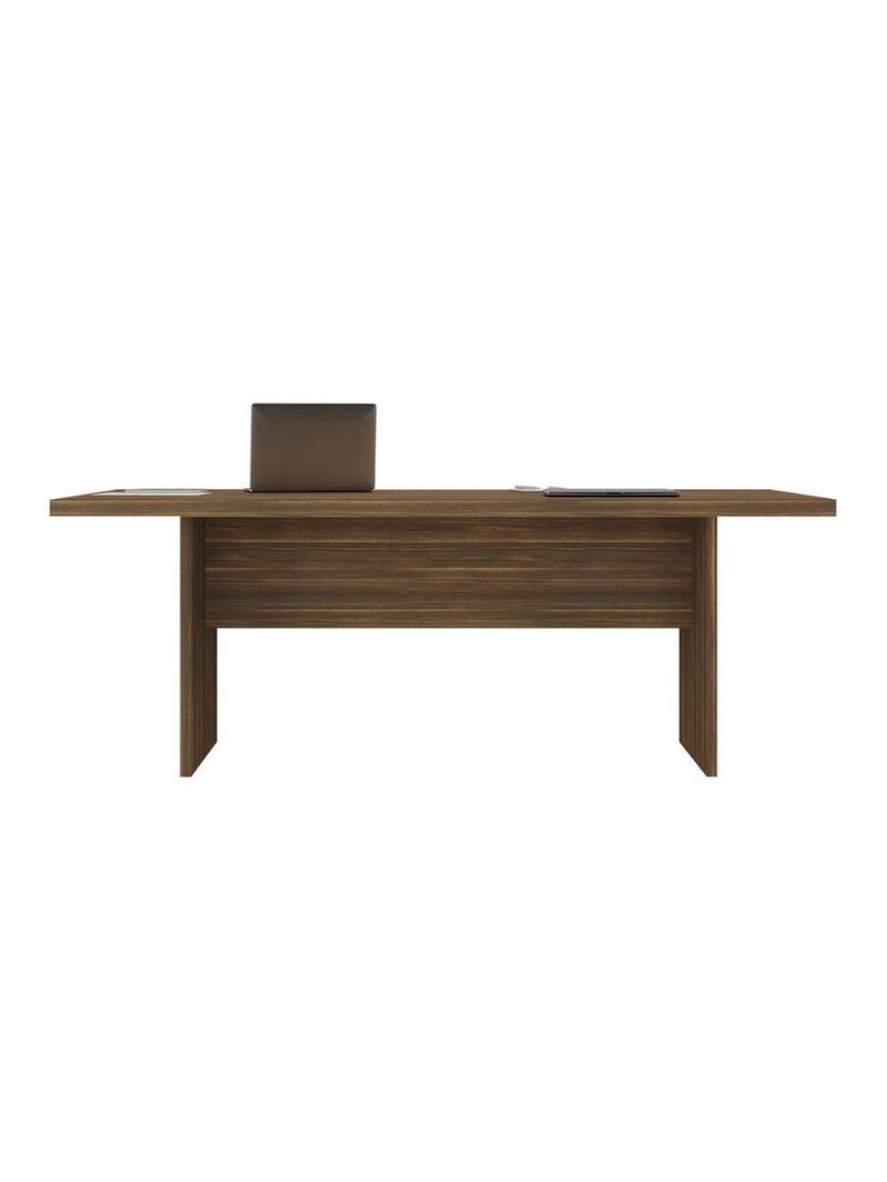 Mesa De Escritório 200cm Para Reunião Com Tampo 30mm Multimóveis CR25281 Nogal