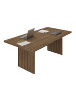 Mesa De Escritório 200cm Para Reunião Com Tampo 30mm Multimóveis CR25281 Nogal