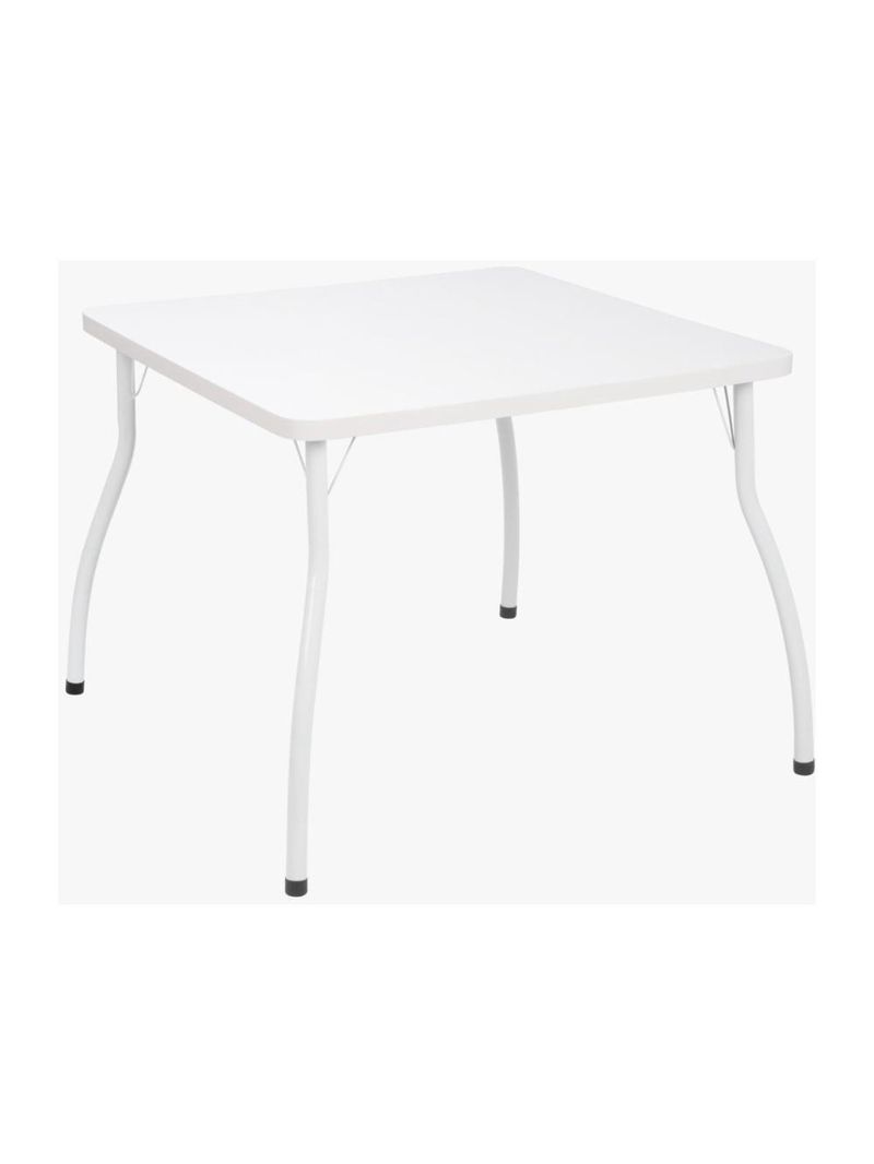 Conjunto Mesa De Jantar 90cm Com 4 Cadeiras Multimóveis Cr50134 Branco Marrom